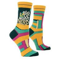 Blue Q Women's Big Ol' Word Nerd Crew Sock