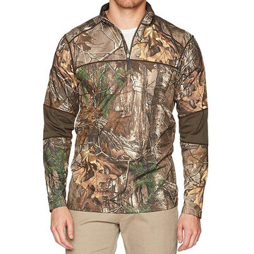 Terramar Mens Tracker Quarter-Zip Long-Sleeve Shirt