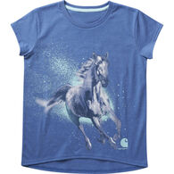 Carhartt Toddler Girl's Running Horse Crew-Neck Short-Sleeve Shirt