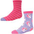 MeMoi Girls Unicorn Fuzzy Sock, 2-Pack