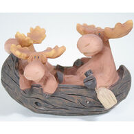 Slifka Sales Co Moose In Canoe Figurine