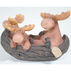 Slifka Sales Co Moose In A Canoe Figurine