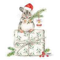 Paperproducts Design Christmas Mouse Beverage Napkin