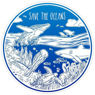 Sticker Cabana Save The Oceans Sticker