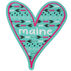 Blue 84 Tribal Heart Maine Sticker