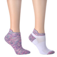 Dr. Motion Women's Spacedye Ankle Compression Sport Sock, 2/pk