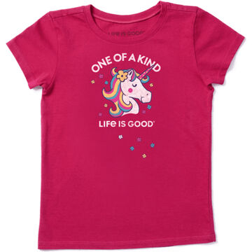 Life is Good Girls One Of A Kind Unicorn Crusher Short-Sleeve T-Shirt