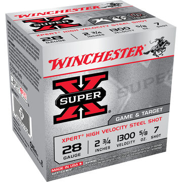 Winchester Super-X Xpert High Velocity Steel 28 GA 2-3/4 5/8 oz. #7 Shotshell Ammo (25)