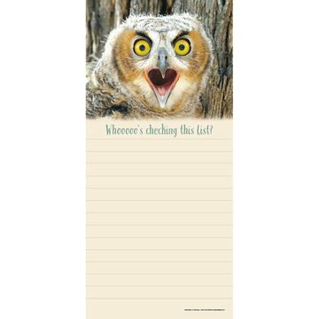 Pumpernickel Press Horned Owlet Magnetic List Notepad