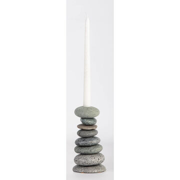 Funky Rock Design Cairn Candlestick Holder