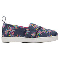 TOMS Boys' & Girls' Tiny TOMS Embroidered Floral Alpargata Shoe