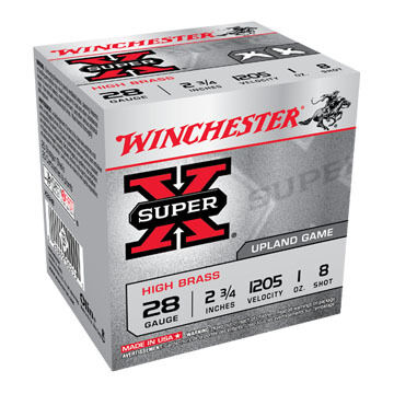 Winchester Super-X High Brass 28 GA 2-3/4 1 oz. #8 Shotshell Ammo (25)