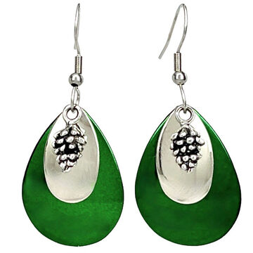 Eye Catching Jewelry Womens Green Pinecone Earring