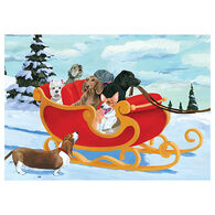 Allport Editions Dogs in Sled Boxed Holiday Cards