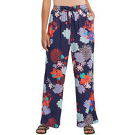 Tribal Women's Printed Challis Floral Wide Leg Ankle Pant