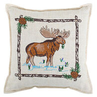Paine Products 6" x 6" Moose In Swamp Balsam Pillow
