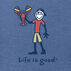 Life is Good Mens Big & Tall Lobster Jake Vintage Crusher Short-Sleeve T-Shirt
