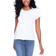 Charlie B Women's Organic Cotton Slub Knit Short-Sleeve T-Shirt