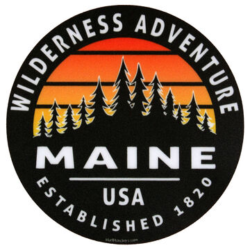 Blue 84 Arciform Pines Maine Sticker