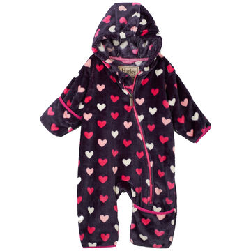 Hatley Infant Girls Lovey Hearts Fuzzy Fleece Bundler
