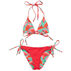 Snapper Rock Swimwear Teen Girls Geo Melon Sustainable Triangle Bikini Swimsuit, 2-Piece