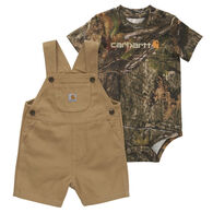 Carhartt Infant Boy's Short-Sleeve Bodysuit & Canvas Shortall, 2-Piece