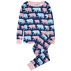 Hatley Toddler Girls Little Blue House Cottage Bears Pajama Set