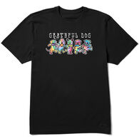 Life is Good Men's Grateful Dog Tie Dye Crusher Short-Sleeve T-Shirt