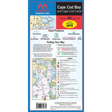 Maptech Folding Waterproof Chart - Cape Cod Bay