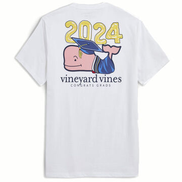 Vineyard Vines Mens Graduation Whale 2024 Pocket Short-Sleeve Shirt