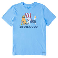 Life is Good Men's American Adirondack Beer Crusher-LITE Short-Sleeve T-Shirt
