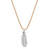 Lucky Feather Womens Lightness of Being Silver Feather Necklace