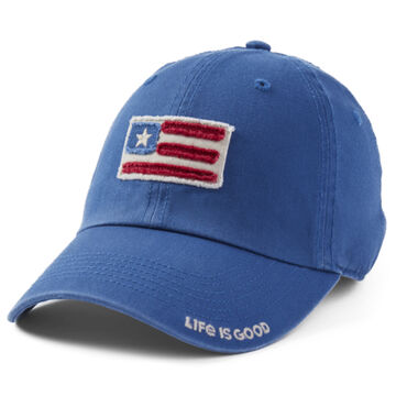 Life is Good Mens American Flag Tattered Chill Cap