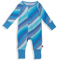 Magnetic Me Infant Blue Shine Modal Magnetic Convertible Grow With Me Coverall