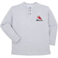 ESY Women's Maine Lobster Two Button Henley Sweatshirt