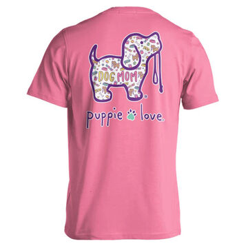 Puppie Love Womens Dog Mom Pup Short-Sleeve T-Shirt