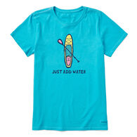 Life is Good Women's Just Add Water Paddleboard Crusher Short-Sleeve T-Shirt
