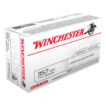 Winchester USA 357 Magnum 110 Grain JHP Handgun Ammo (50)