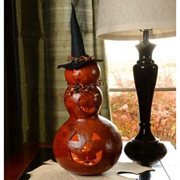 Meadowbrooke Gourds Reba Three-Tier Witch Lit Gourd