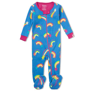 Hatley Infant Girls Shooting Stars Baby Long-Sleeve Footed Sleeper Pajama