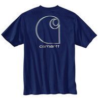 Carhartt Men's Relaxed Fit Heavyweight Pocket Logo Graphic Short-Sleeve T-Shirt