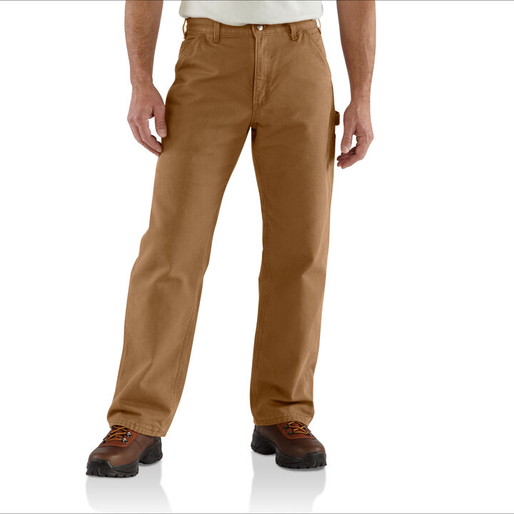 Carhartt Men's Loose Fit Washed Duck Flannel-Lined Utility Work Pant ...