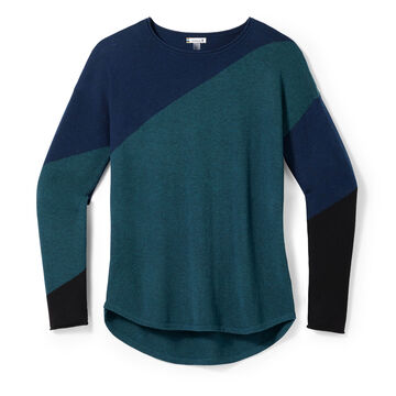 SmartWool Womens Shadow Pine Colorblock Sweater