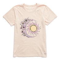 Life is Good Women's Moon Flower Crusher Short-Sleeve Shirt