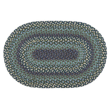 Capitol Earth Oval Blueberries & Cream Braided Rug