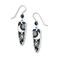 Left Hand Studios Sienna Sky and Adajio Jewelry Women's Midnight Blue Outerspace Overlay Earring