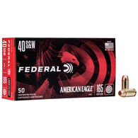 Federal American Eagle 40 S&W 165 Grain FMJ Handgun Ammo (50)