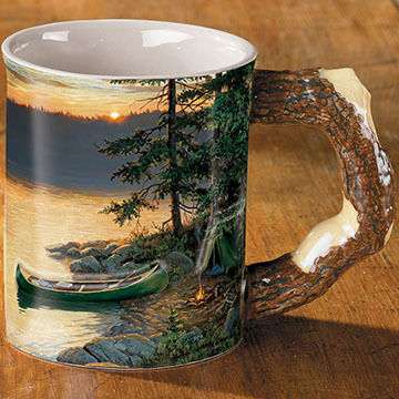 Wild Wings Summer Sunrise Sculpted Camping Coffee Mug