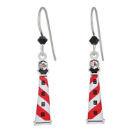 Left Hand Studios - Sienna Sky and Adajio Jewelry Women's Red and White Lighthouse Earring