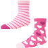 MeMoi Girls Hearts Fuzzy Sock, 2-Pack